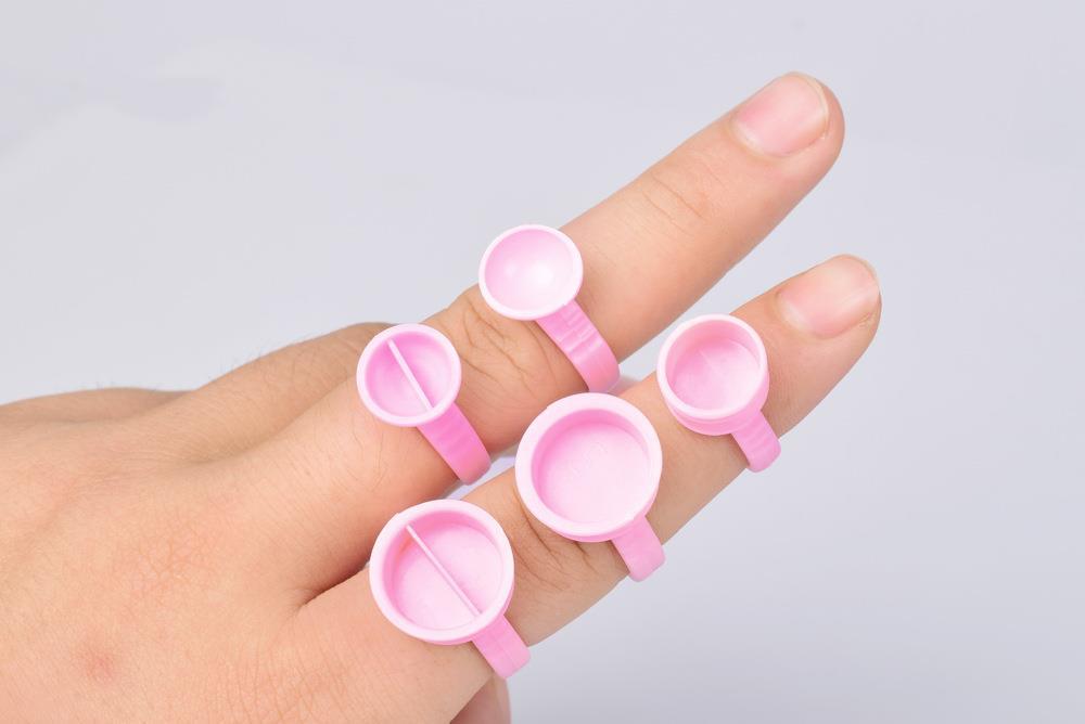 Pink Pigment Ring Cups for Permanent Makeup - 10 Bags