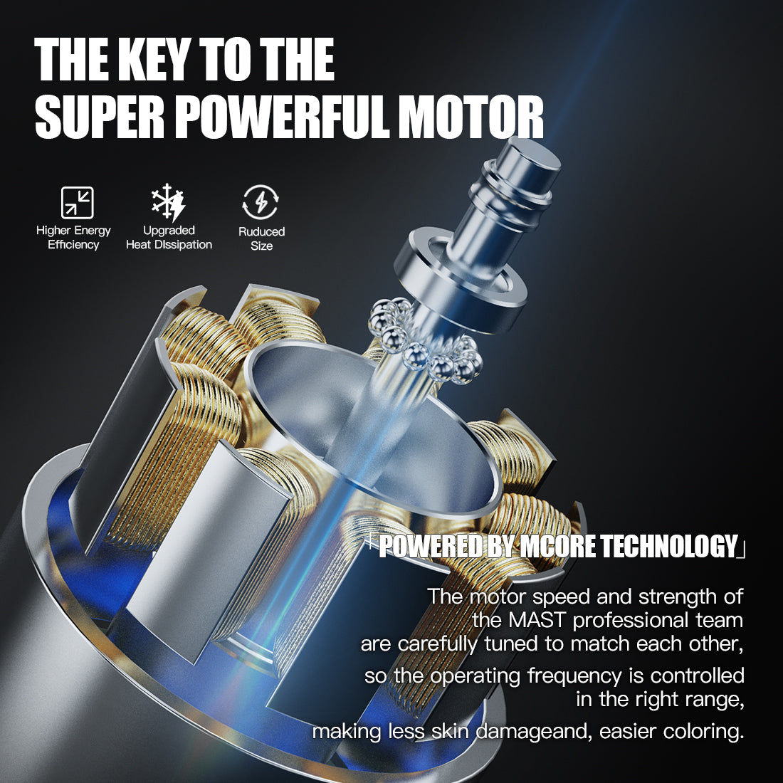 Mast Racer Wireless PMU Tattoo Pen Machine with 4.0MM Stroke and Two Replaceable Batteries - Free Shipping