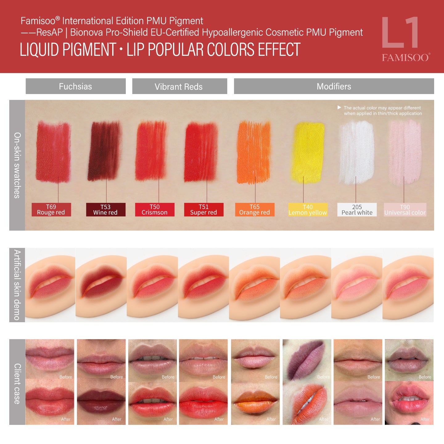 FAMISOO 5ML Permanent Makeup Pigments