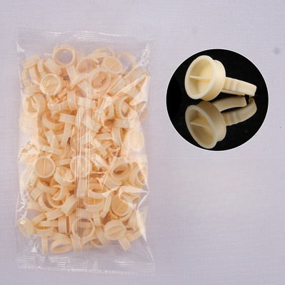 Soft Silicone Pigment and Glue Ring Cups - 10 BAGS