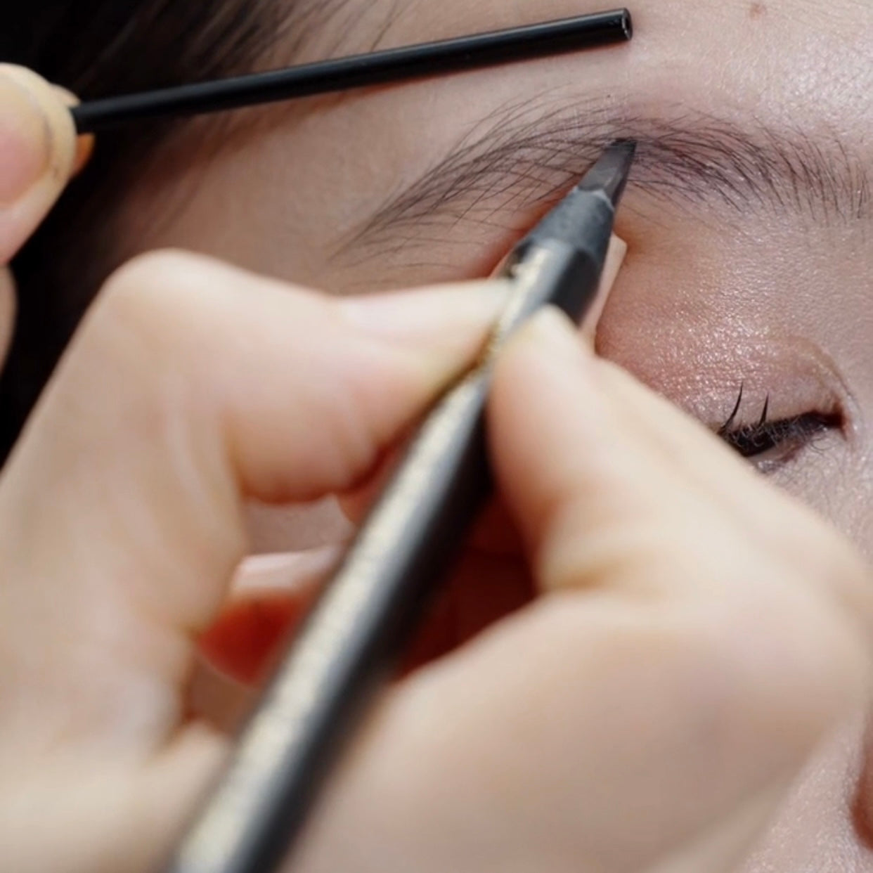 Schwarzer Permanent Makeup Microblading Augenbrauenstift