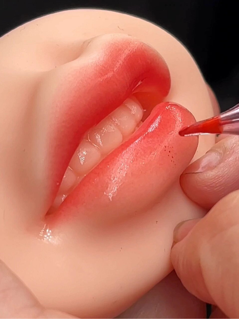 Modelo de práctica labial de silicona 5D de alta calidad, 50 g: perfecto para mapeo labial y entrenamiento de PMU.