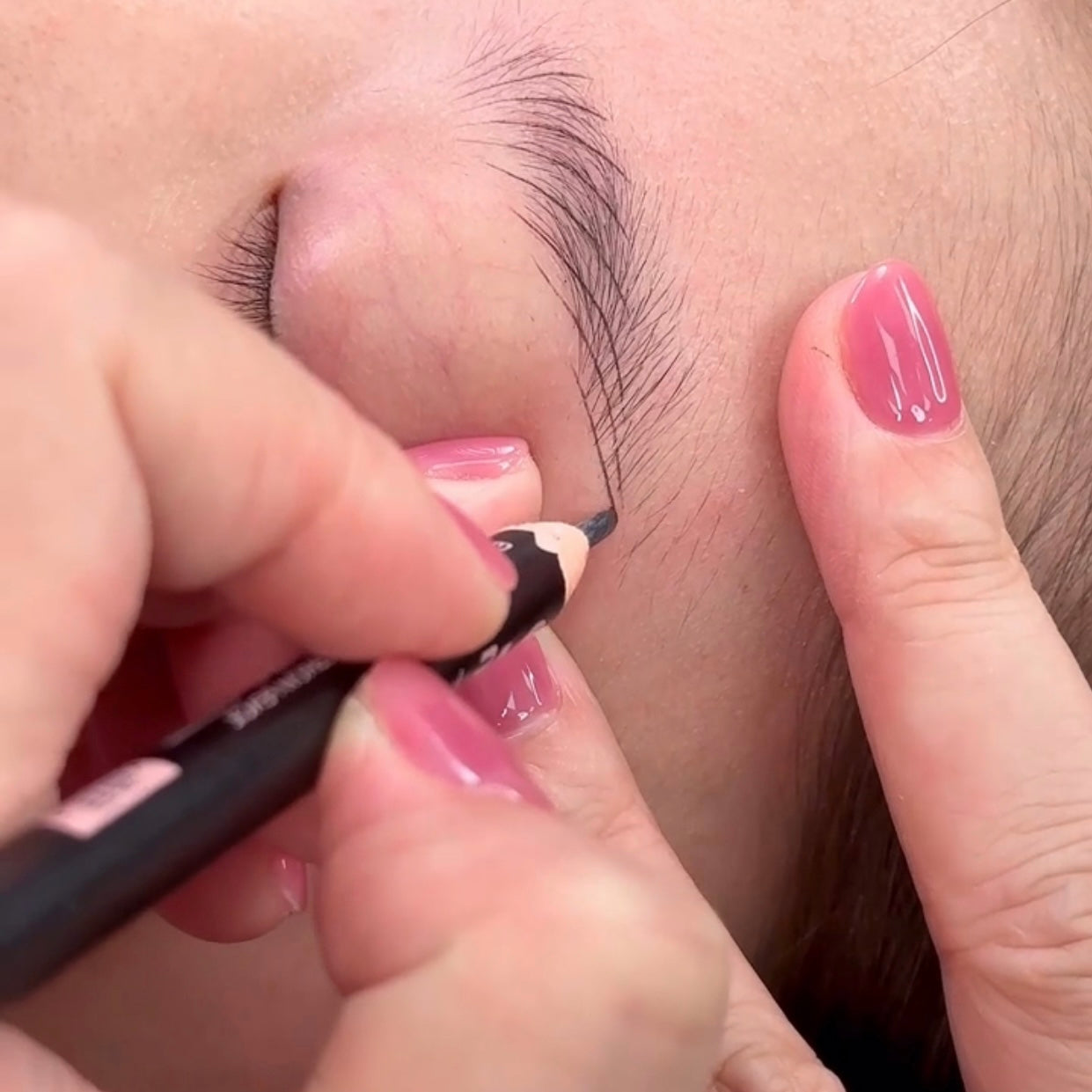 Black Color Permanent Makeup Microblading Hairstroke 2mm Extremely Slim Eyebrow Pencil