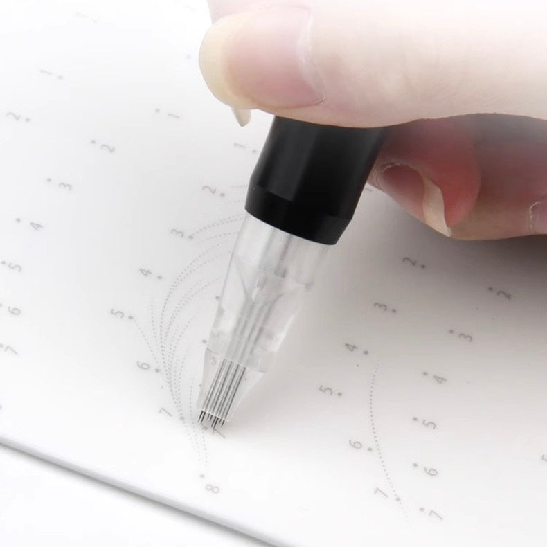 Pre-Printed Hairstroke Eyebrow Silicone Practice Skin 10PCS
