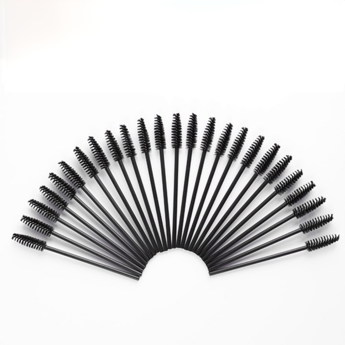 Doppelt verwendbare schwarze Spiralbürste für Augenbrauen und Wimpern