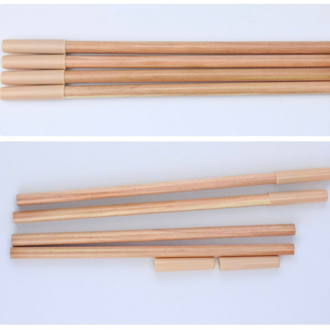 Black Color Flat & Round Refills Hairstroke Eyebrow Pencil (12PCS)