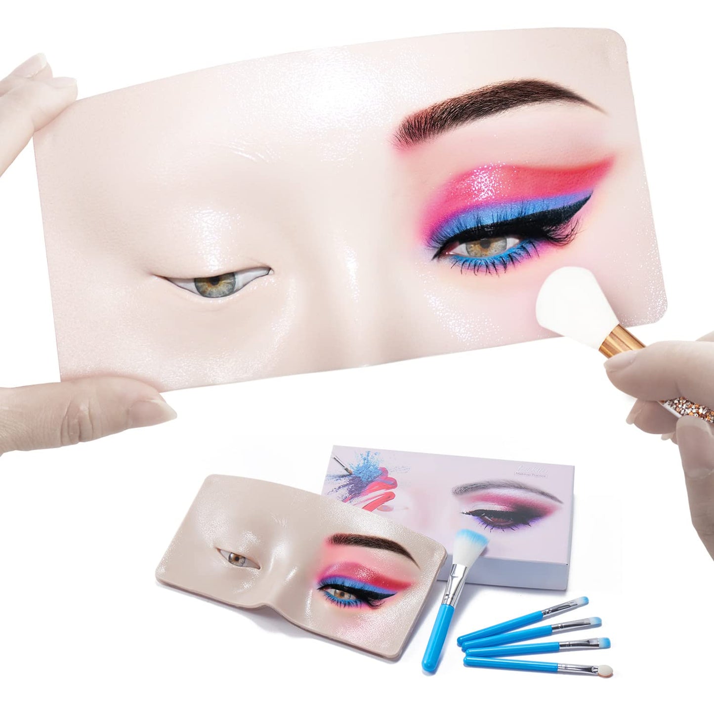 Almohadilla facial para práctica de maquillaje 5D: el maniquí perfecto para maquilladores y principiantes