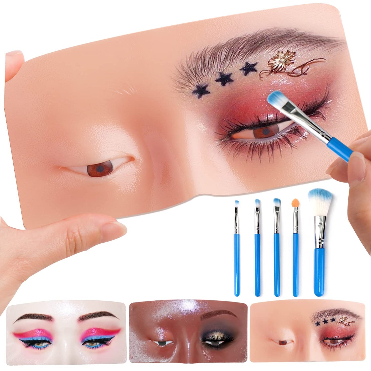 Almohadilla facial para práctica de maquillaje 5D: el maniquí perfecto para maquilladores y principiantes