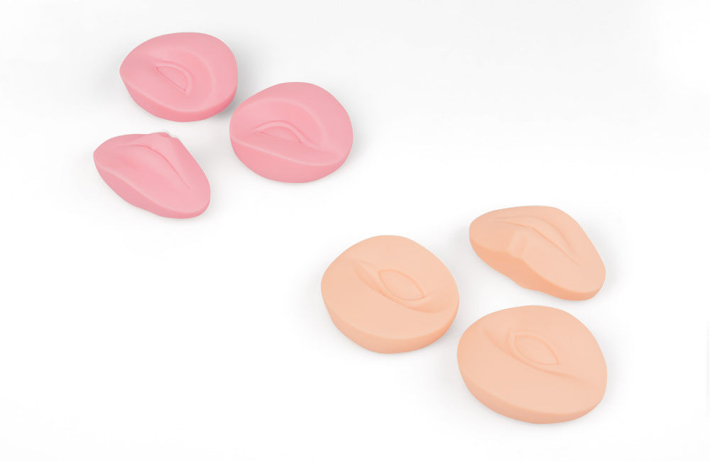 Módulos de práctica de silicona suave 5D para cejas, ojos y labios (opciones huecas/sólidas) - Paquete de 5
