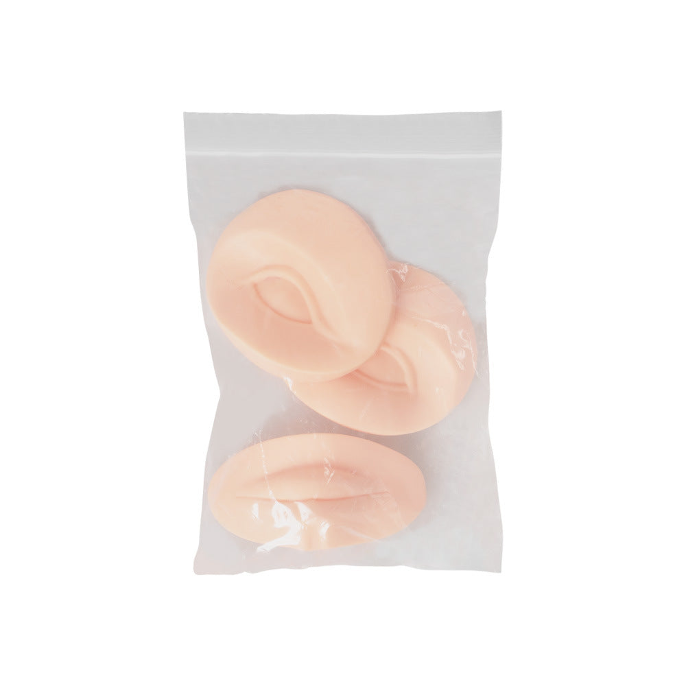 Módulos de práctica de silicona suave 5D para cejas, ojos y labios (opciones huecas/sólidas) - Paquete de 5