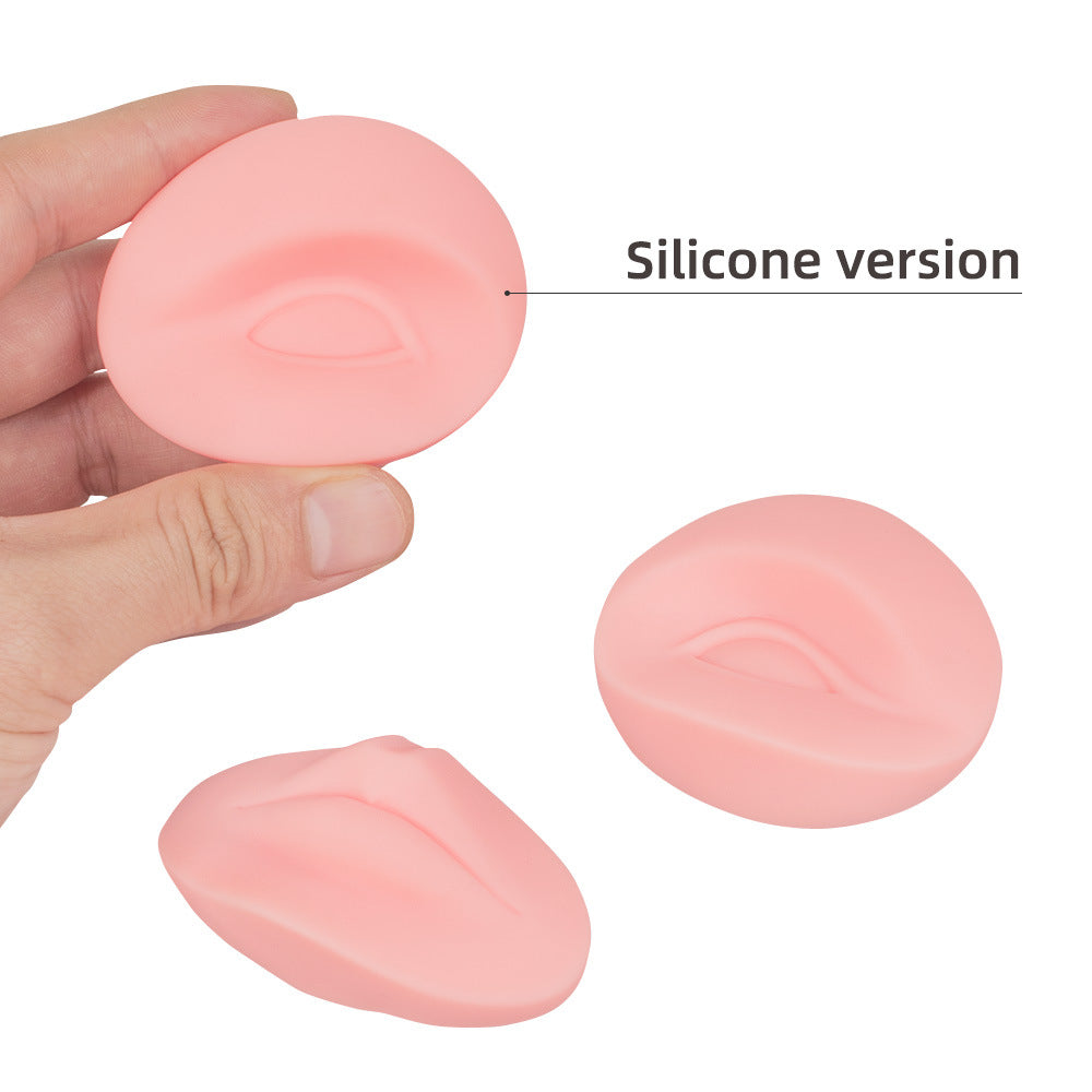Módulos de práctica de silicona suave 5D para cejas, ojos y labios (opciones huecas/sólidas) - Paquete de 5