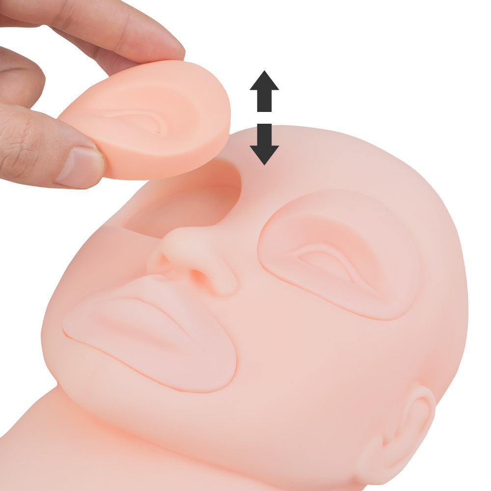 Módulos de práctica de silicona suave 5D para cejas, ojos y labios (opciones huecas/sólidas) - Paquete de 5