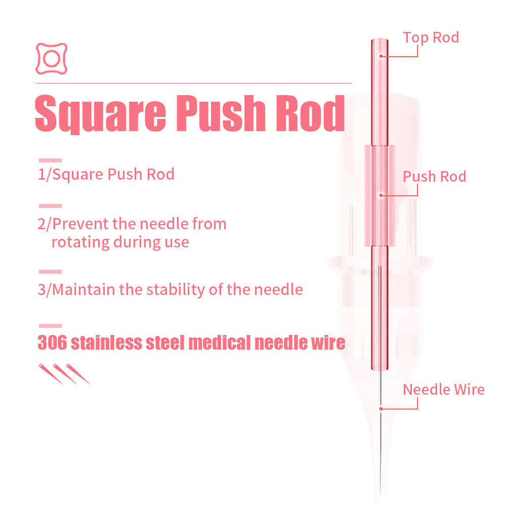 Pink Crystal Universal Cartridge Needles - Professional Cartridges for PMU and Tattoo Artists
