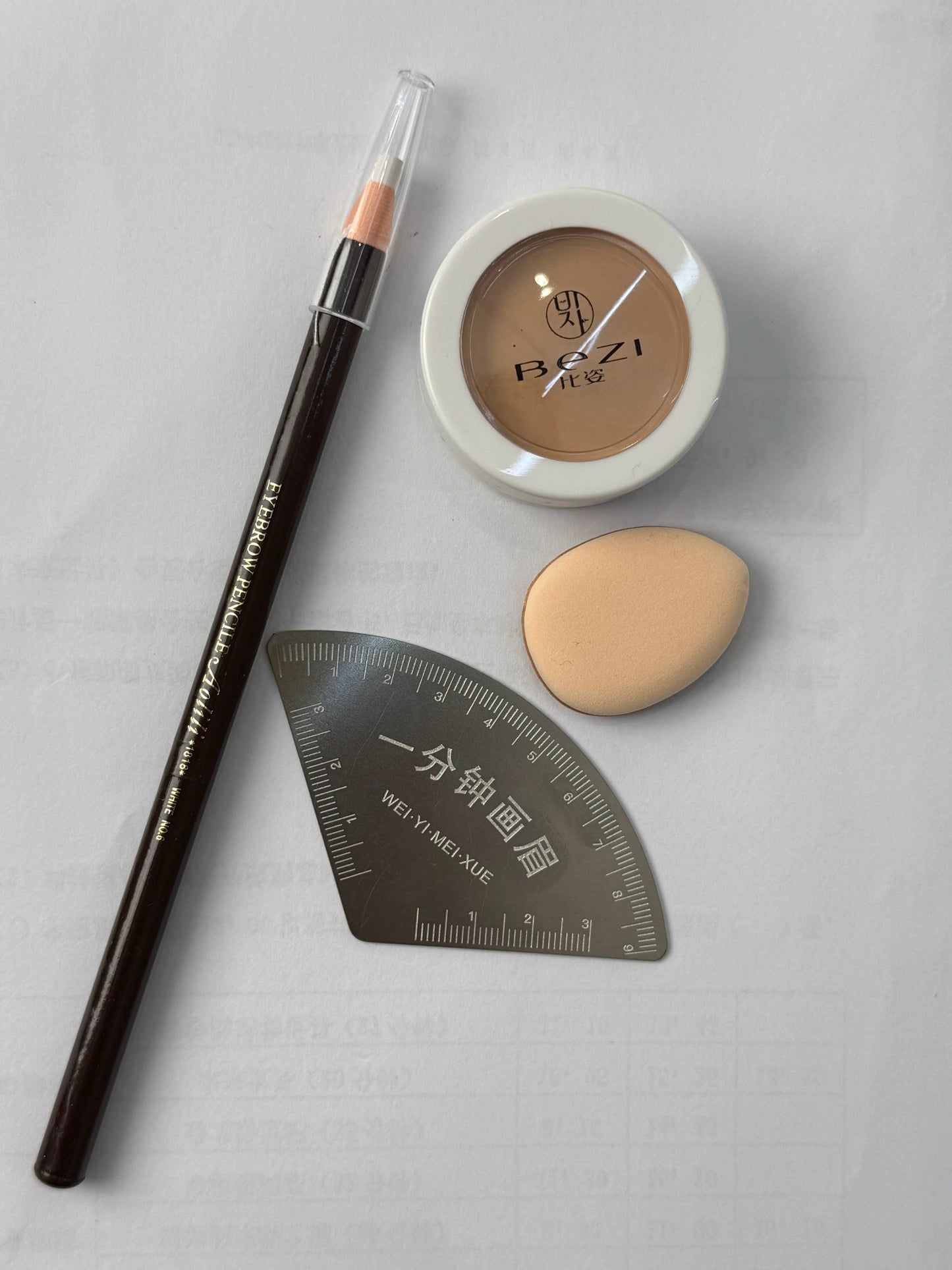 1-Minute Brow Mapping Tool – Stainless Steel Brow Shaping Ruler Kit for PMU Artists