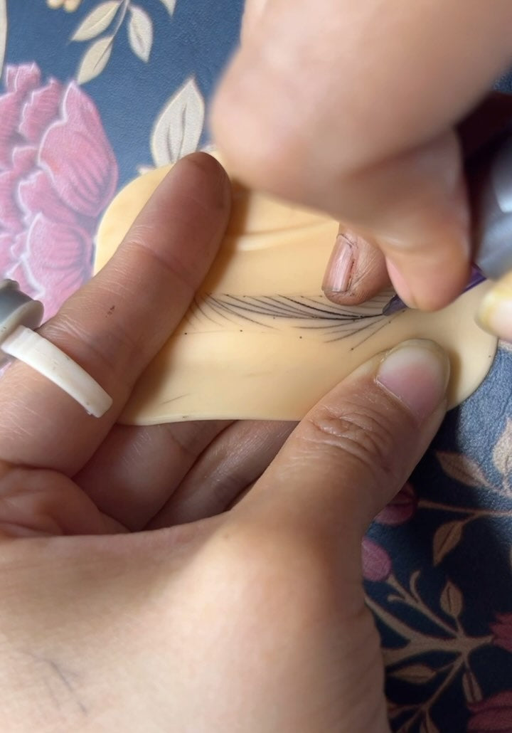 Piel de práctica de silicona 3D PMU para tatuajes de cejas y ojos (10 unidades)