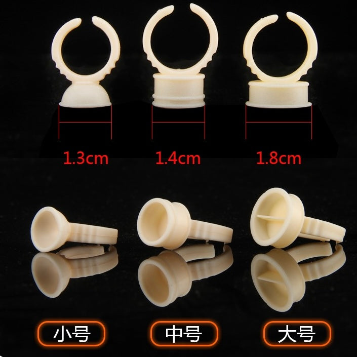 Soft Silicone Pigment and Glue Ring Cups - 10 BAGS