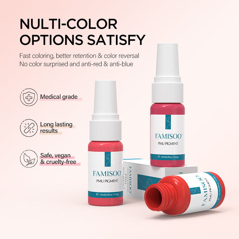 Famisoo® 6PCS 15ML Permanent Makeup Lip Pigment Set