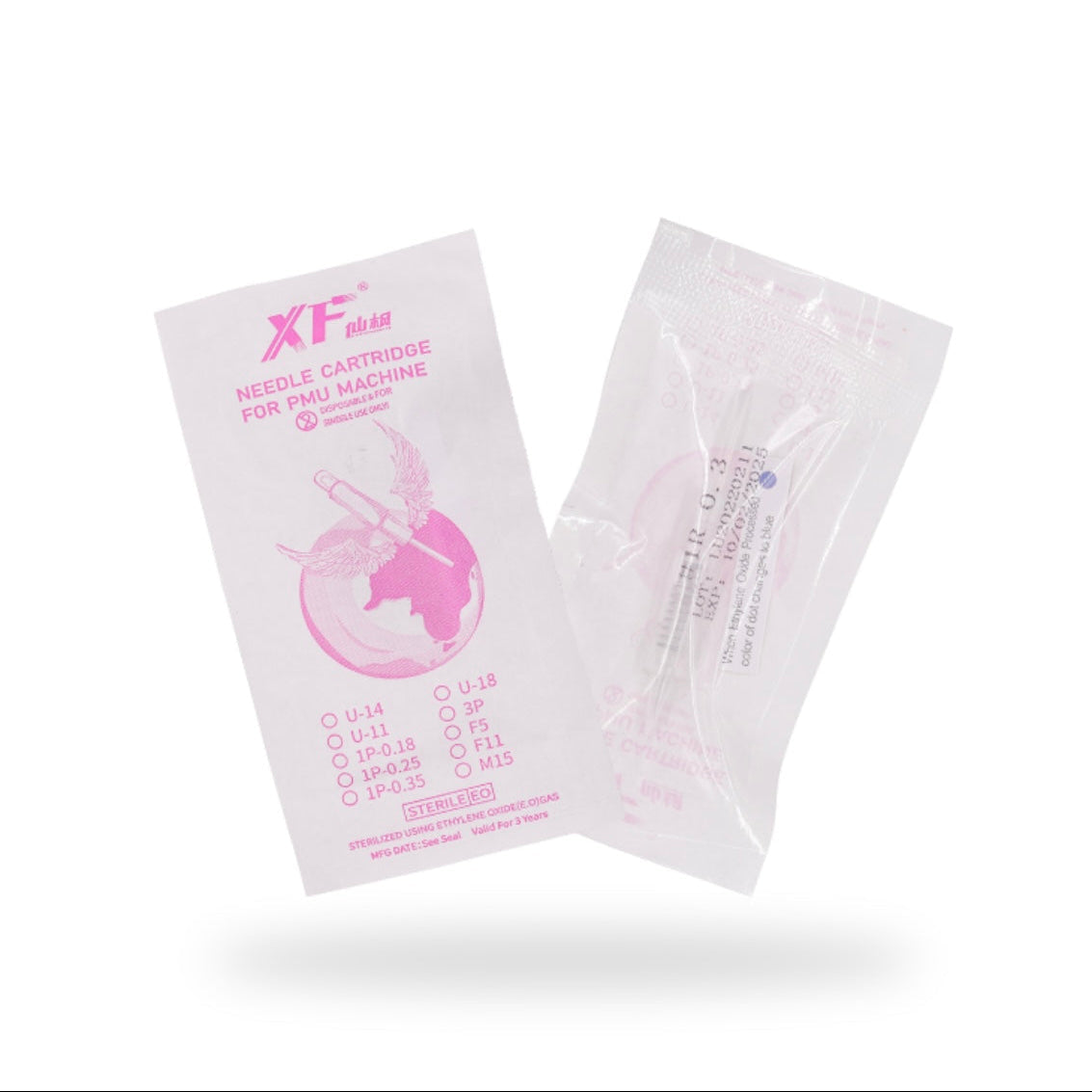XF Single Needle Series – Precision PMU Cartridges for Brows, Eyes & Lips - 20PCS