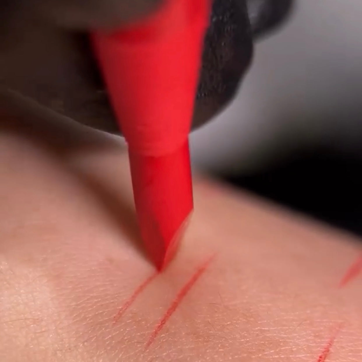 Red Color Permanent Makeup Microblading Eyebrow Pencil