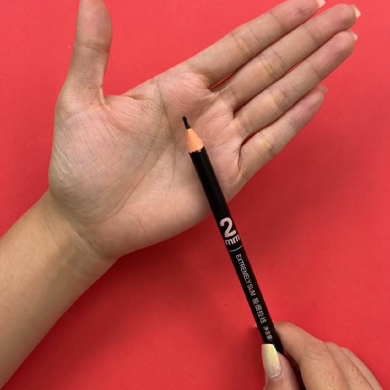 Black Color Permanent Makeup Microblading Hairstroke 2mm Extremely Slim Eyebrow Pencil