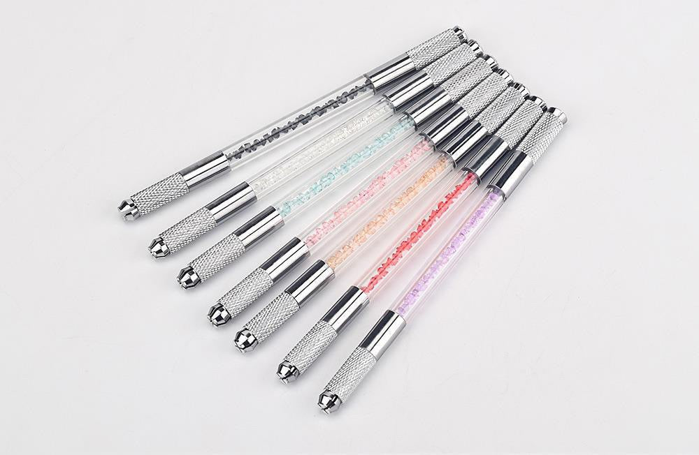 Bolígrafo manual de doble punta de cristal de estilo coreano (100PCS/BOLSA)