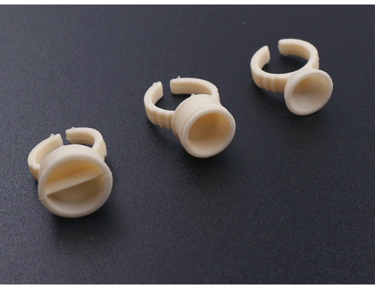 Soft Silicone Pigment and Glue Ring Cups - 10 BAGS