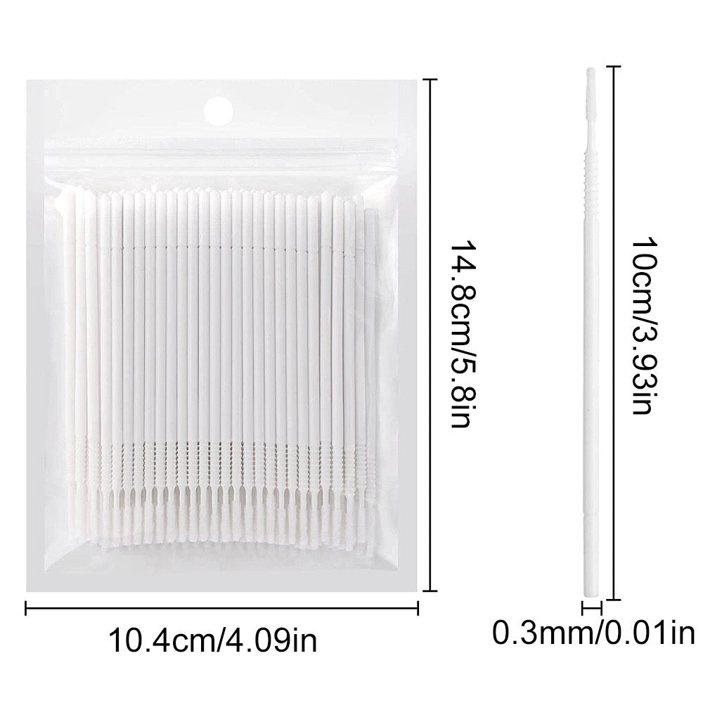 Premium Disposable Eyelash & Microblading Cleaning Swabs - 10 Packs