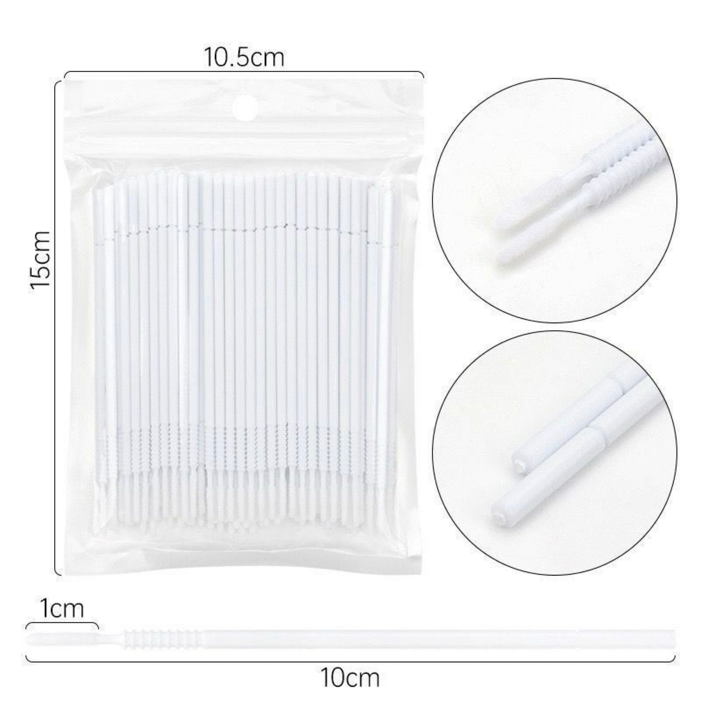 Hisopos de algodón flexibles desechables para maquillaje PMU, herramientas de limpieza