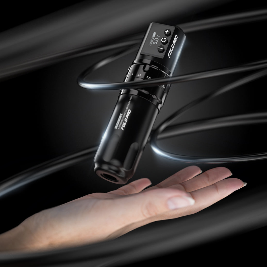 Máquina de tatuaje inalámbrica Dragonhawk Fold Pro PMU con 7 longitudes de trazo - Envío gratuito