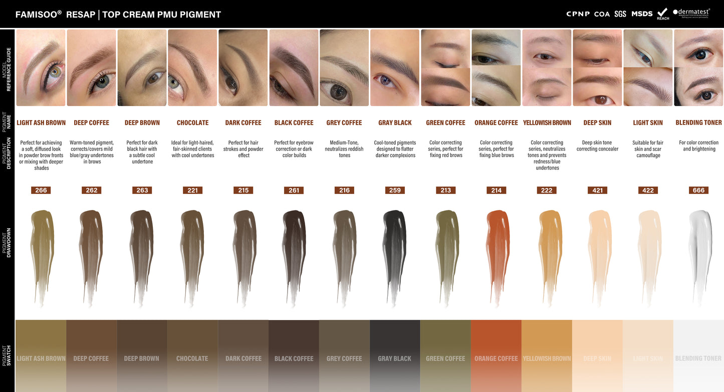 FAMISOO 5ML Permanent Makeup Pigments