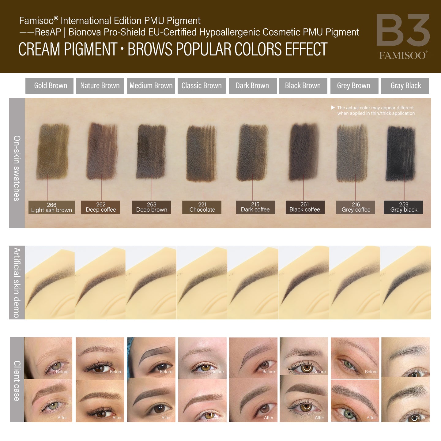 FAMISOO 5ML Permanent Makeup Pigments