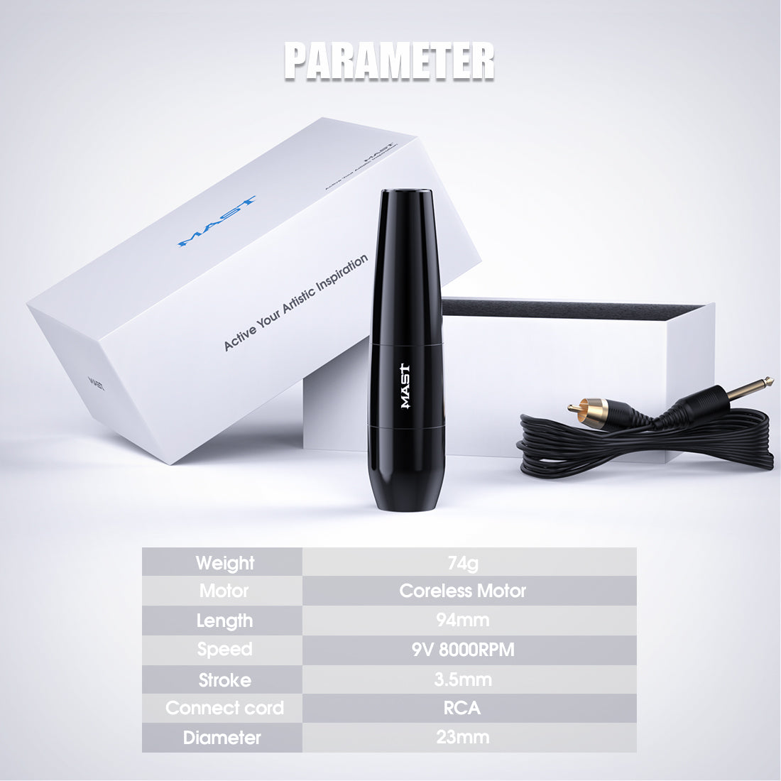 Mast P15 PMU Tattoo Machine Rotary Pen WQ4915