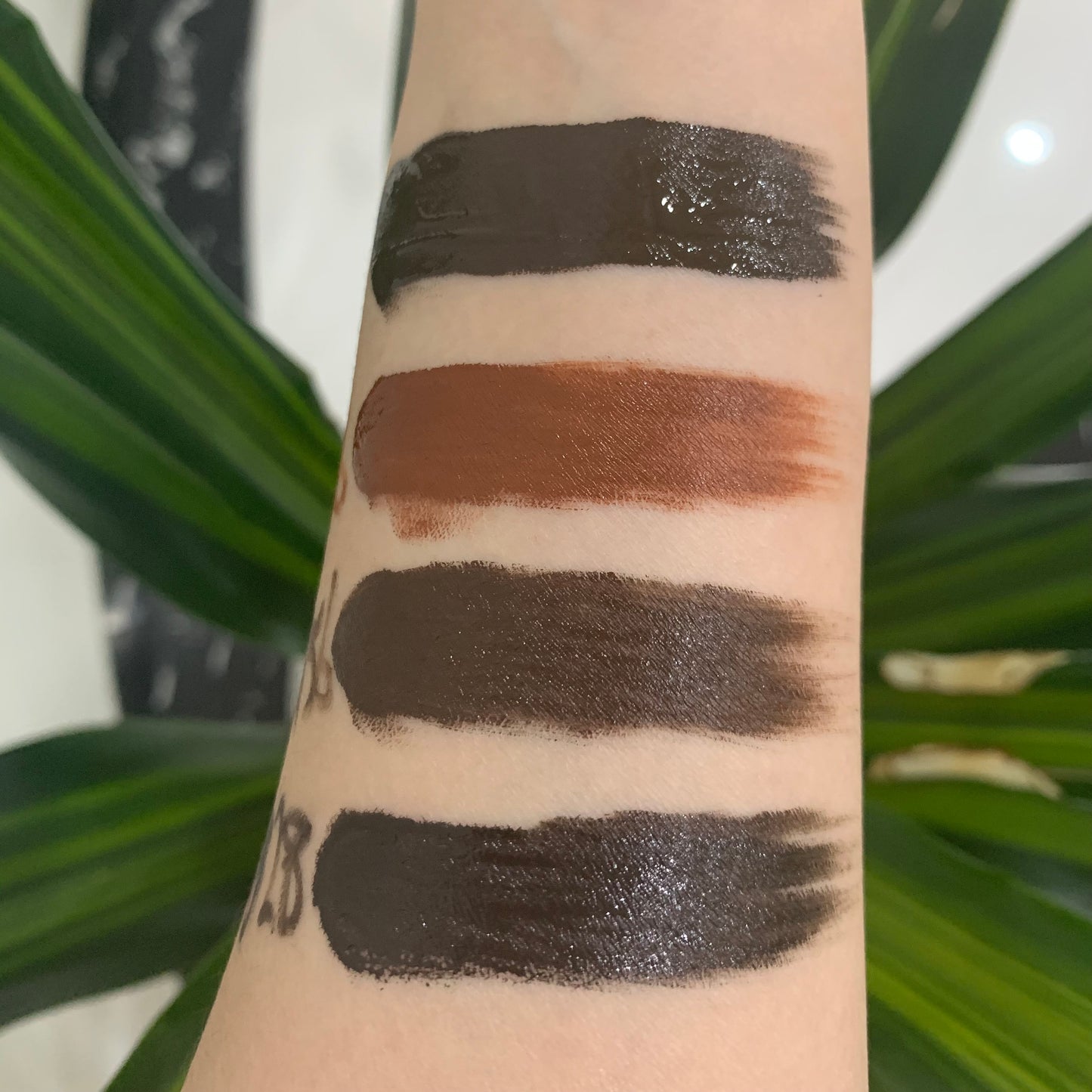 Pigmento inorgánico para cejas semicrema de 12 ml: marrón oscuro/granate/chocolate/marrón de ensueño