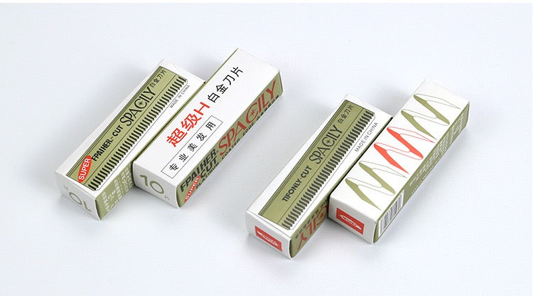 Professional Corrugated Eyebrow Razor Blades – Carbon Steel / Stainless Steel