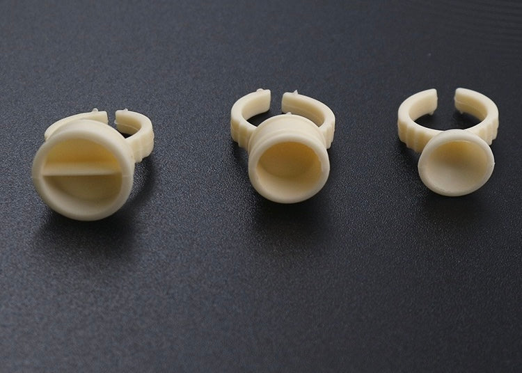 Soft Silicone Pigment and Glue Ring Cups - 10 BAGS