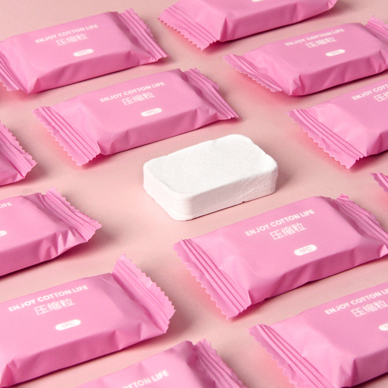 Premium Compressed Cotton Pads for PMU and Skincare