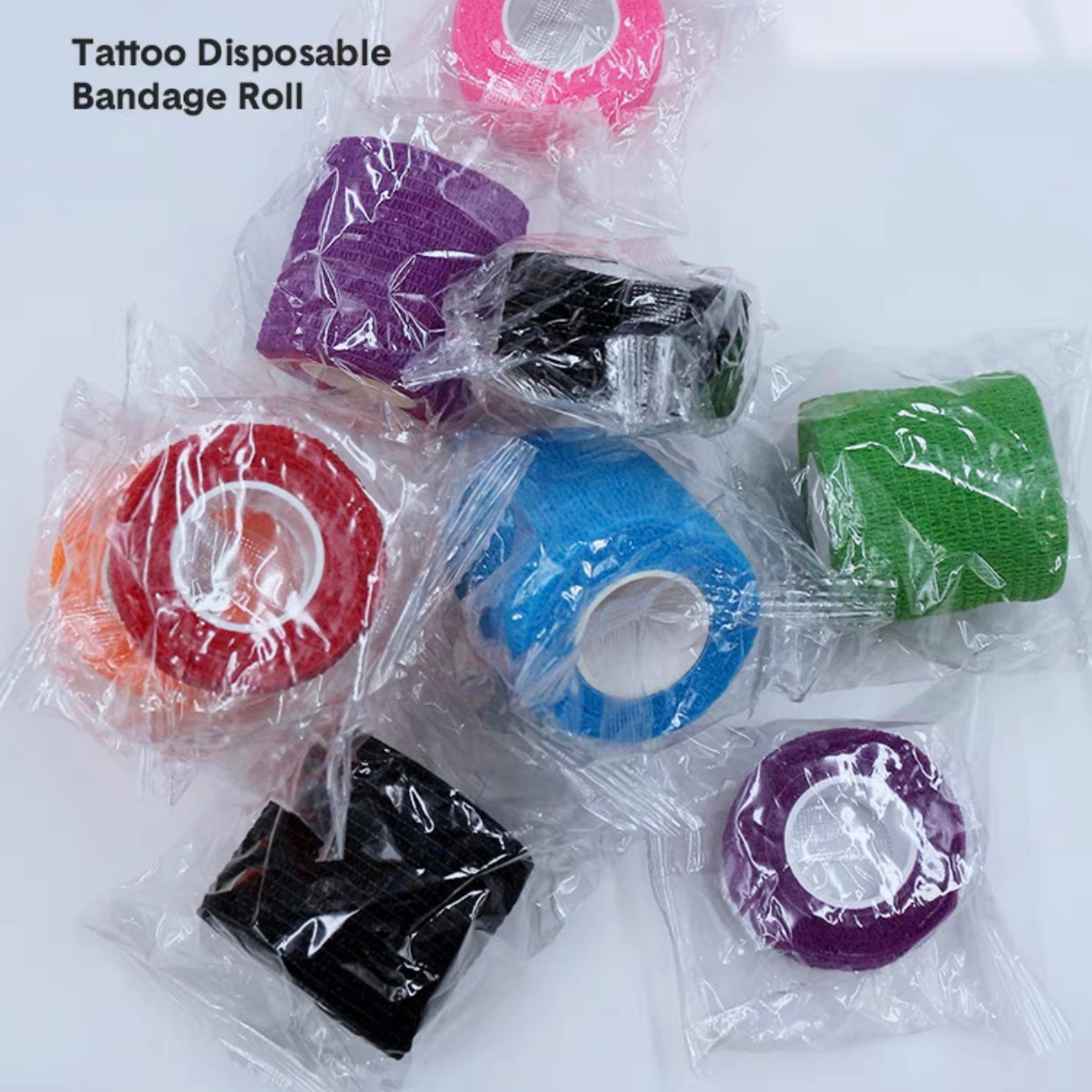 Disposable Self-Adhesive Elastic Bandage for Tattoo Machine Handles – 5cm x 4.5m