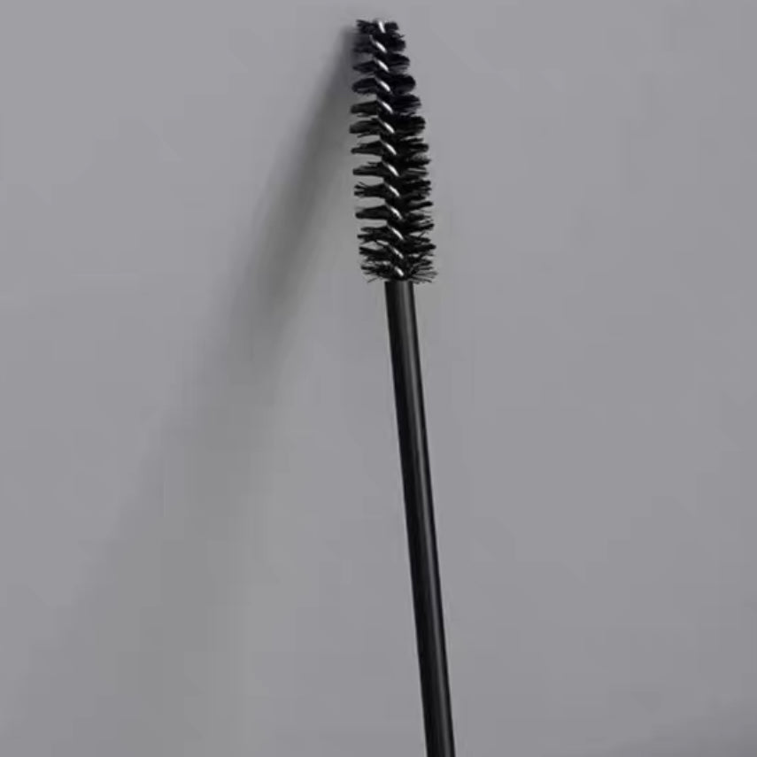 Doppelt verwendbare schwarze Spiralbürste für Augenbrauen und Wimpern
