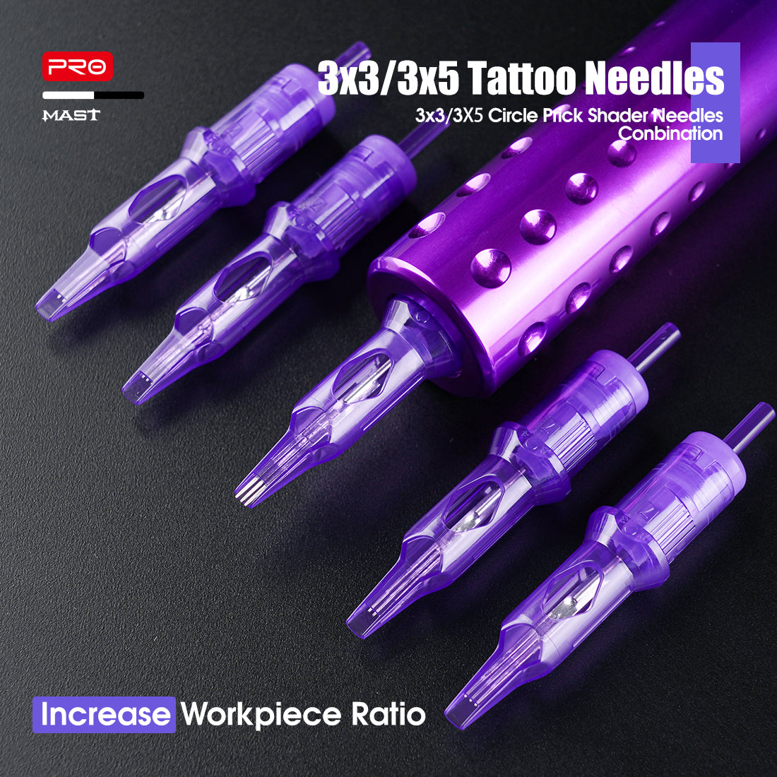 Mast Pro PMU Universal-Patronen, 0,35 mm, konisch, 3,5 mm, rund, Liner, Blunt – Schachtel mit 20 Stück