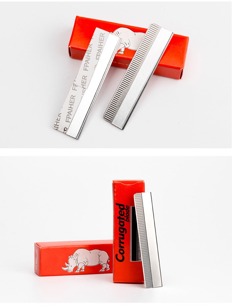 Professional Corrugated Eyebrow Razor Blades – Carbon Steel / Stainless Steel