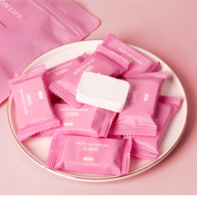 Premium Compressed Cotton Pads for PMU and Skincare