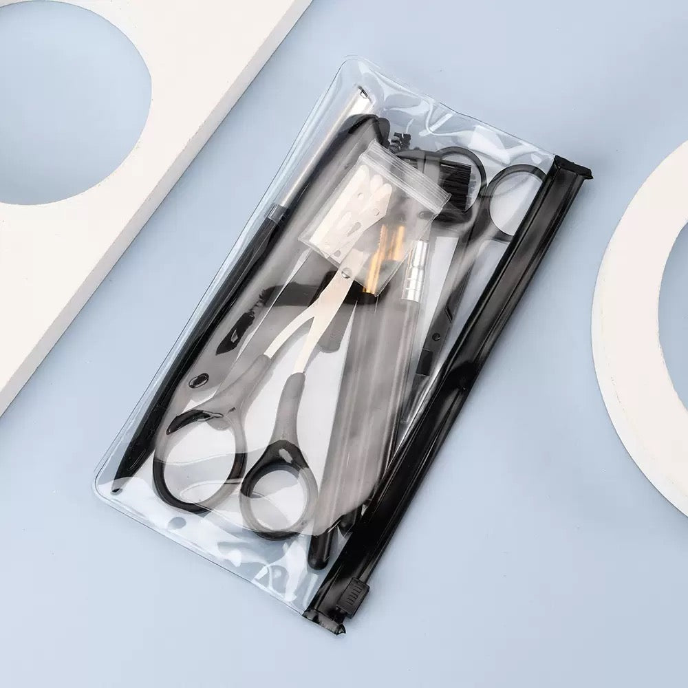 Professional Eyebrow Grooming Kit – Precision Tools for Flawless Brows - Tweezer/Scissor/Blade//Brush/Comb