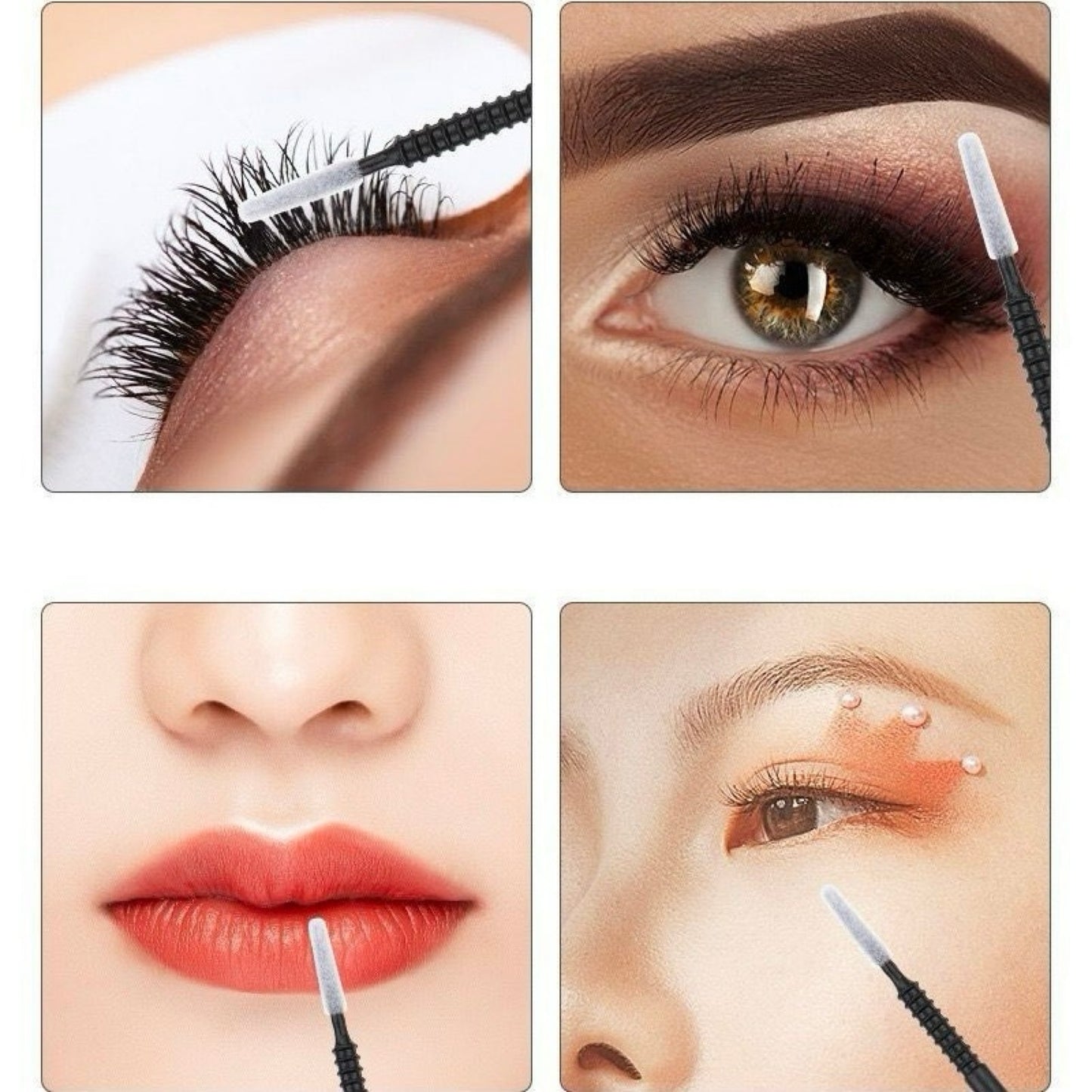 Hisopos de algodón flexibles desechables para maquillaje PMU, herramientas de limpieza