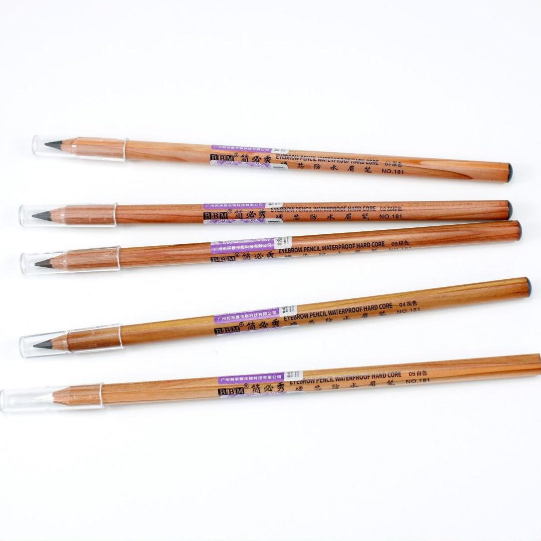 BBM Waterproof Hard-Core Eyebrow Pencil - Perfect for Precise Lines and Natural Brows - 12PCS/BOX