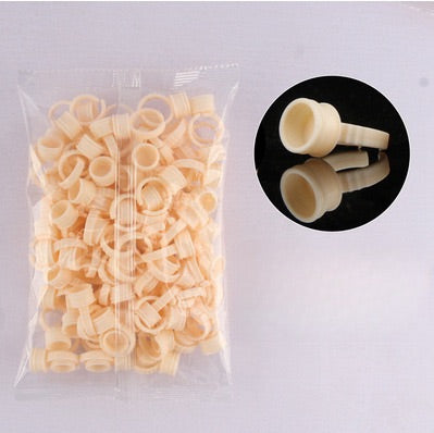 Soft Silicone Pigment and Glue Ring Cups - 10 BAGS