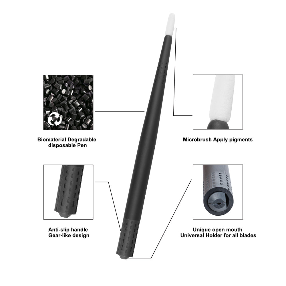 Biodegradable Universal Microblading Holder with Microbrush (Blade Not Included)