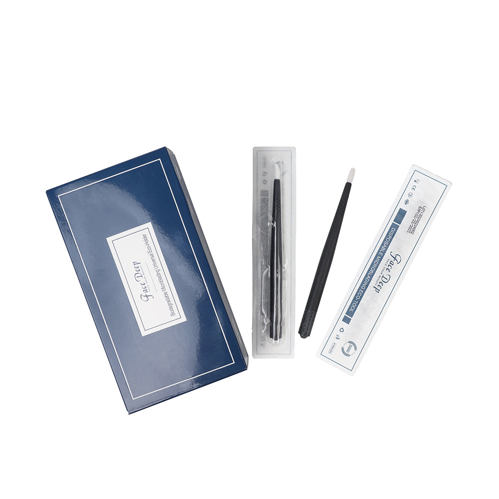 Biodegradable Universal Microblading Holder with Microbrush (Blade Not Included)