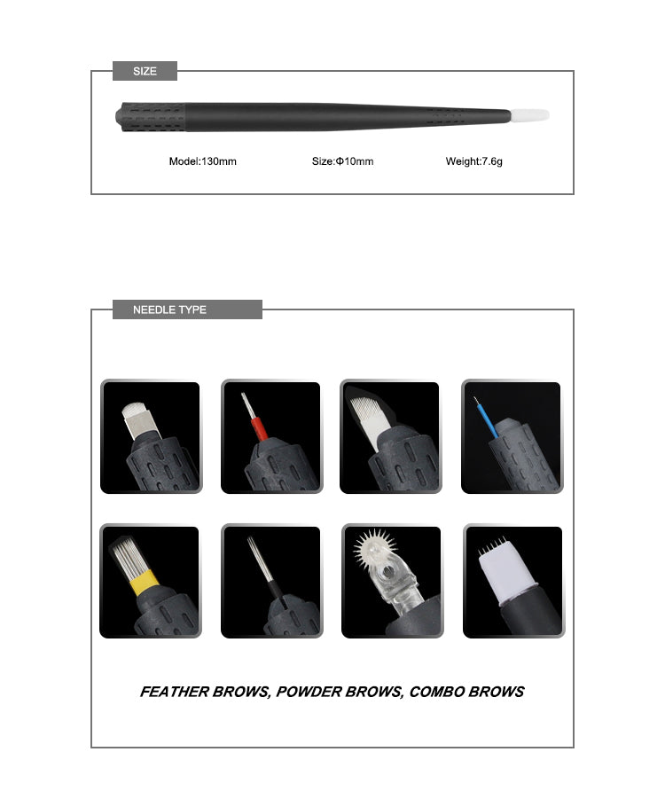 Biodegradable Universal Microblading Holder with Microbrush (Blade Not Included)