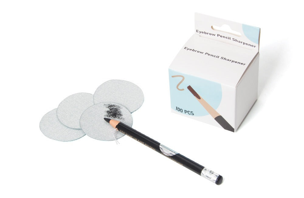 Brow Pencil Sharpener Sand Pads | 100PCS PMU Eyebrow Pencil Sharpening Sheets