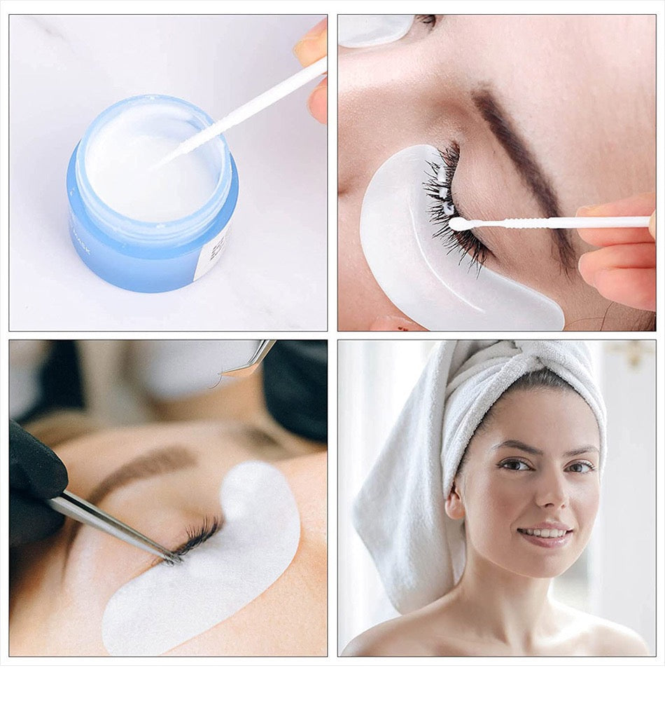 Premium Disposable Eyelash & Microblading Cleaning Swabs - 10 Packs